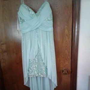 Teal prom dress